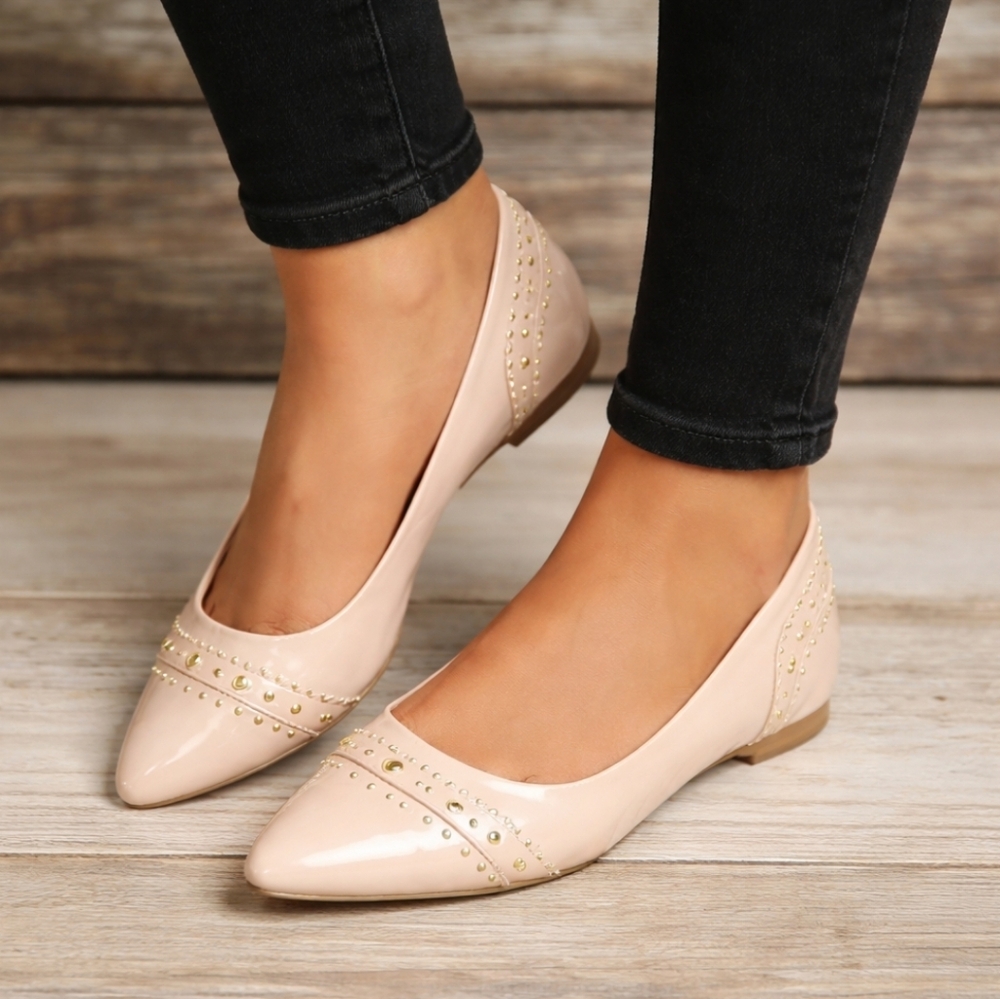 G.H. Bass & Co. Layla Modern Preppy Chic Pointy Toe Comfort Ballet Flats 6.5M